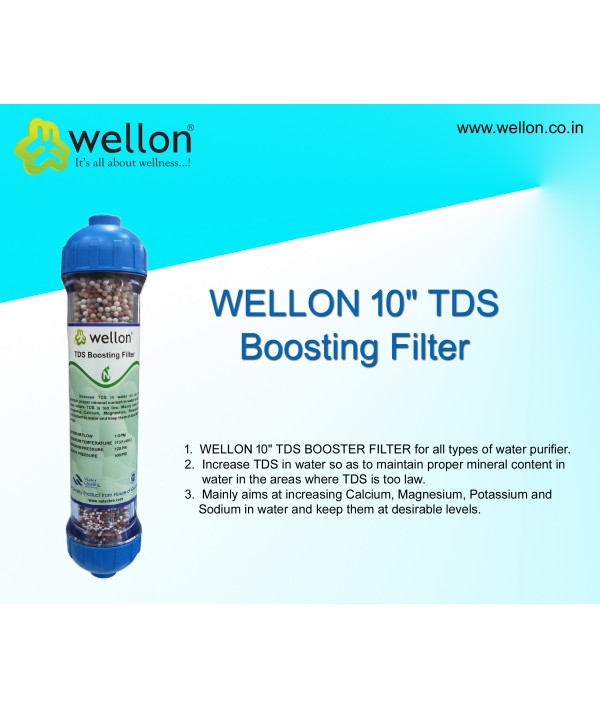 WELLON 10" TDS Boosting Filter for All Types of Water Purifiers WELLON 10" TDS Boosting Filter for All Types of Water Purifiers